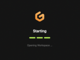 Gitpod starting workspace screenshot